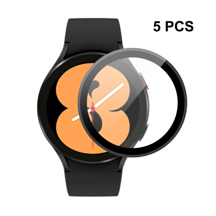 Samsung Galaxy Watch4 44mm screen protector film, 5-pack, full coverage curved edge