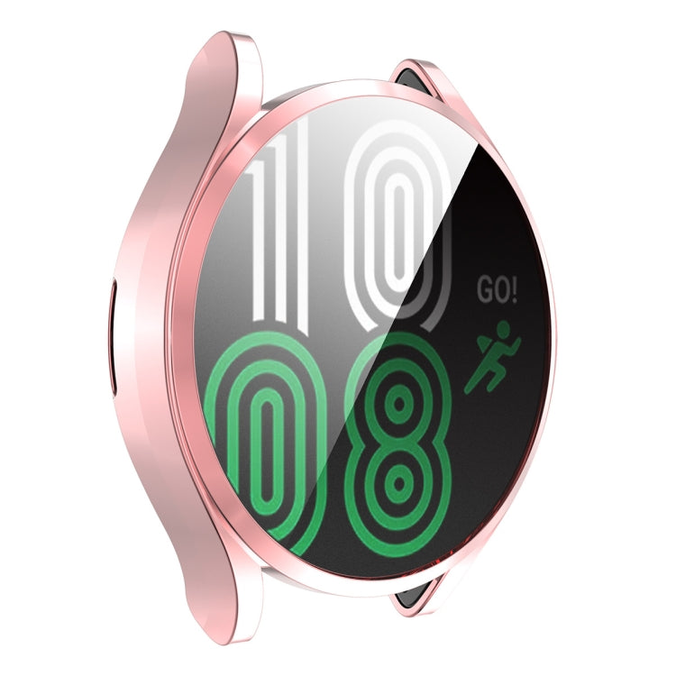 Rose gold soft TPU smartwatch case with full coverage screen protector for Watch4 44mm
