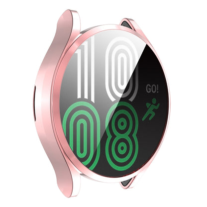 Rose gold soft TPU smartwatch case with full coverage screen protector for Watch4 44mm