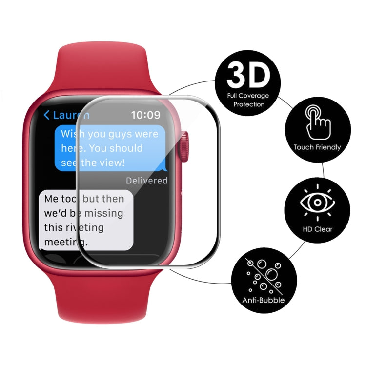 3D full coverage screen protector film for Apple Watch 41mm with protection icons