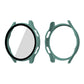 Green PC frame with tempered glass screen protector for a round smartwatch face
