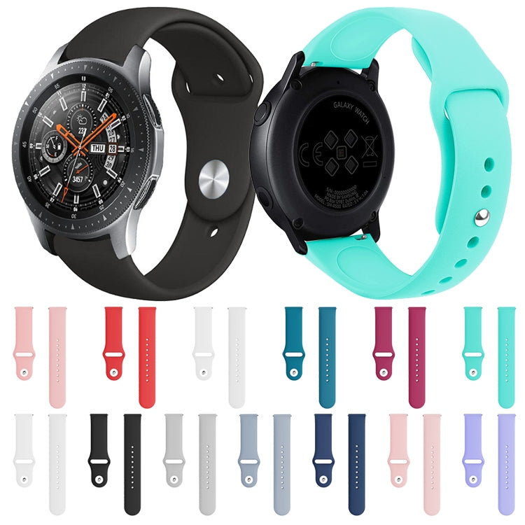 Monochrome Silicone Strap for Apply Samsung Galaxy Watch Active 22mm