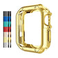 Gold TPU watch protective case bumper with side cutouts and raised edges for 42–45mm