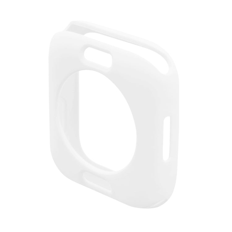 White TPU watch case frame with cutouts and full-coverage PET screen protector film