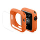 Orange TPU watch case with full-coverage PET screen protector film for Apple Watch