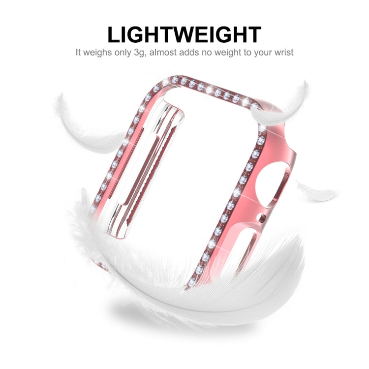 Rhinestone electroplate watch case with full-coverage curved PET screen protector