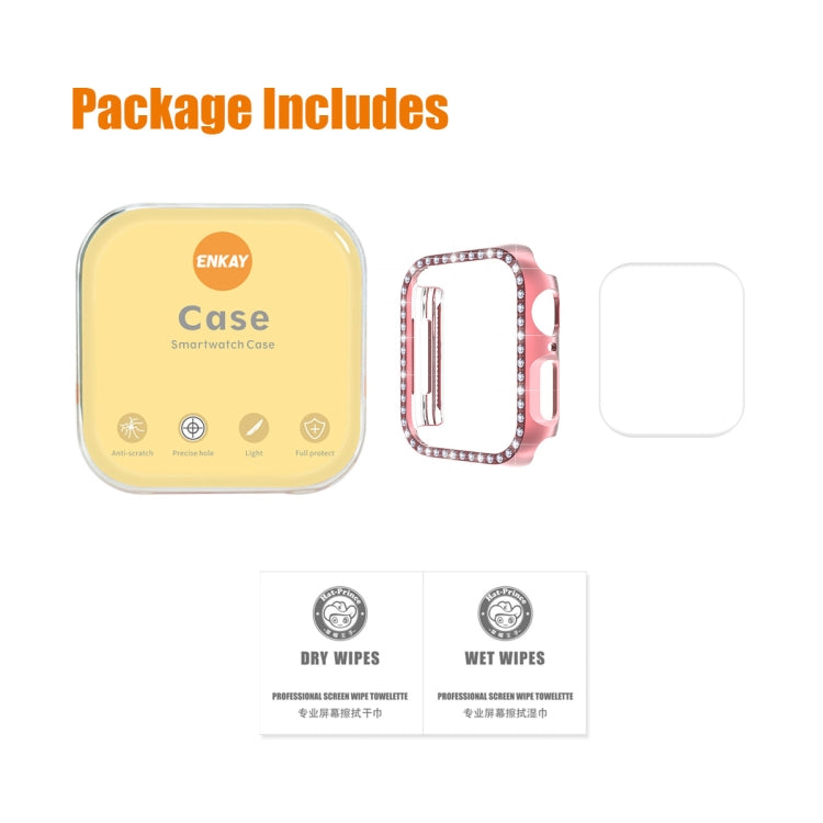 ENKAY watch case and curved PET screen protector set with wipes