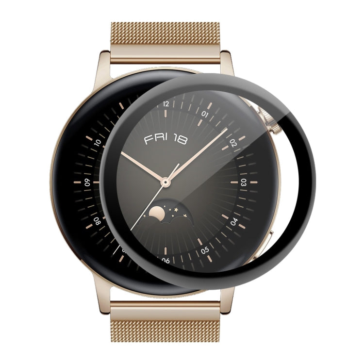 Curved smartwatch screen protector film with dark edge for Huawei Watch GT 3 42mm