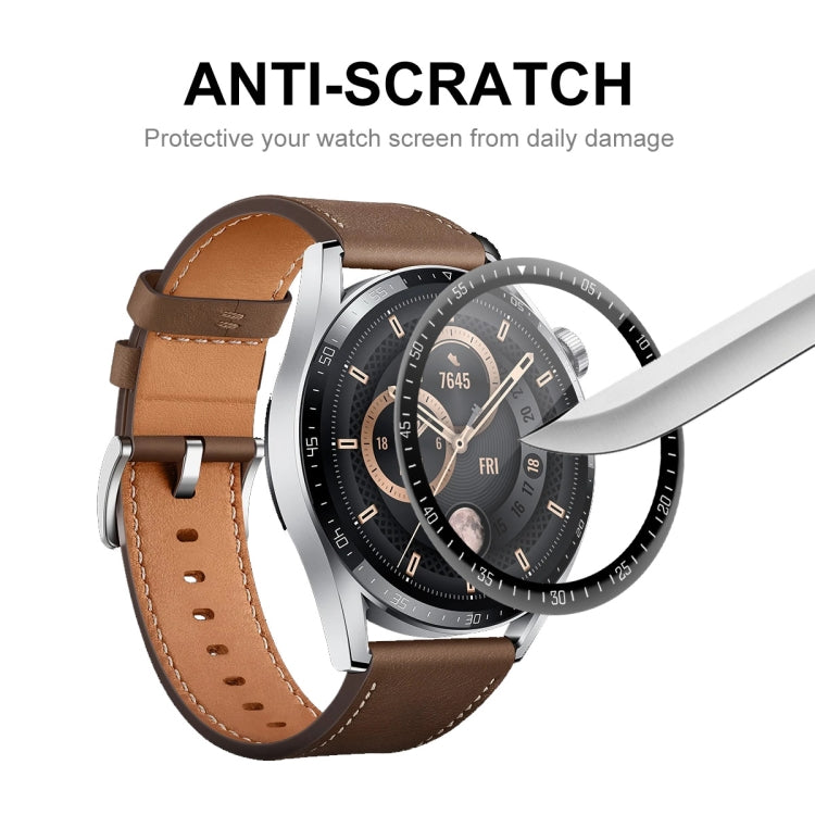 Anti-scratch screen protector film with guard shield shown on a smartwatch