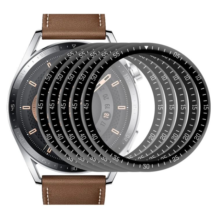Curved screen protector film shown layered over a watch display for full coverage