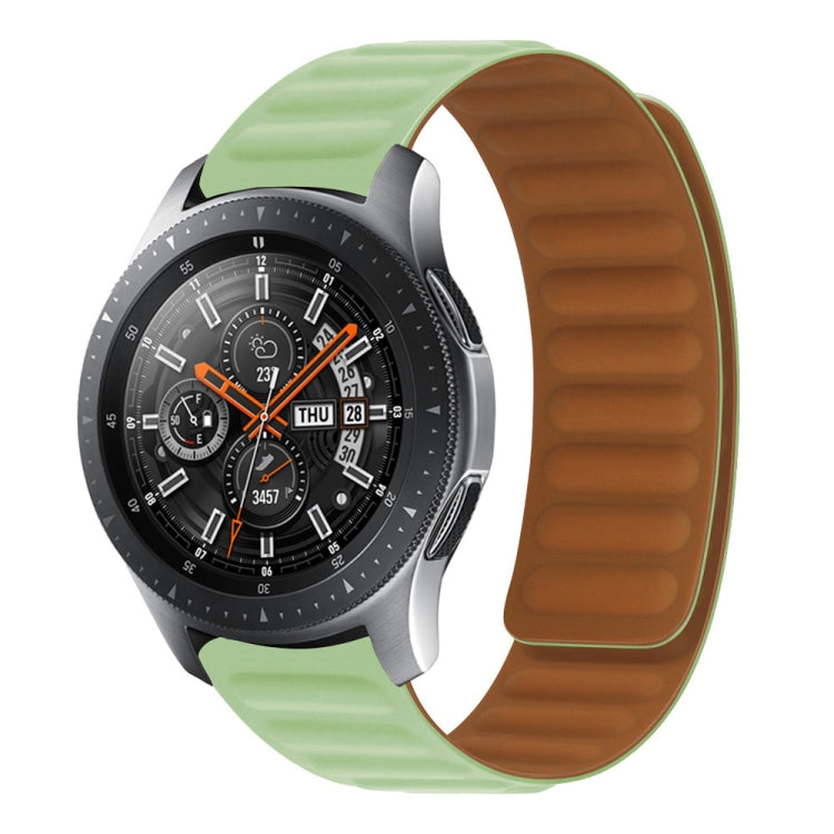Silicone magnetic watch strap in green with ridged finish, for Huawei Smart Watch