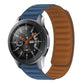 Two-tone navy silicone magnetic watch band with perforated pin holes
