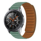 Two-tone green silicone magnetic watch band with perforated pin holes
