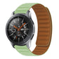 Two-tone light green silicone magnetic watch band with perforated pin holes