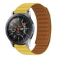 Silicone magnetic watch band for SM-R382, yellow strap with brown underside