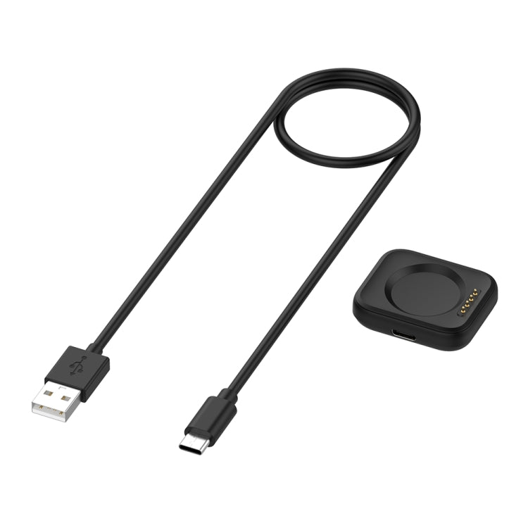 Black charging dock with 1m cable, USB to Type-C connectors