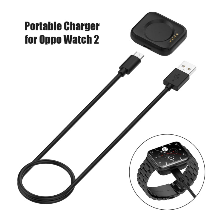 Black watch charging dock with USB cable and Type-C connector