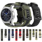 Canvas watch strap set shown with olive and black straps and multiple color options