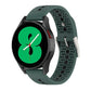 Two-tone silicone breathable watch strap for Galaxy Gear Sport, olive green with black, perforated.