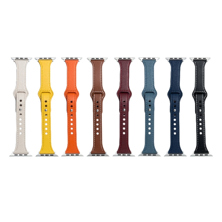 Multi-color microfiber leather watch straps with perforations and silver pin buckles
