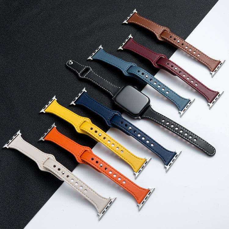Assorted microfiber leather watch straps in multiple colors with perforations