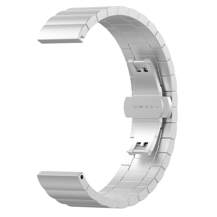 Silver metal bead watch strap with adjustable clasp and link links
