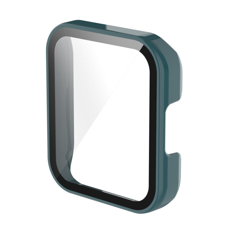 Full-enclosed toughened film watch case with tempered glass screen cover, teal