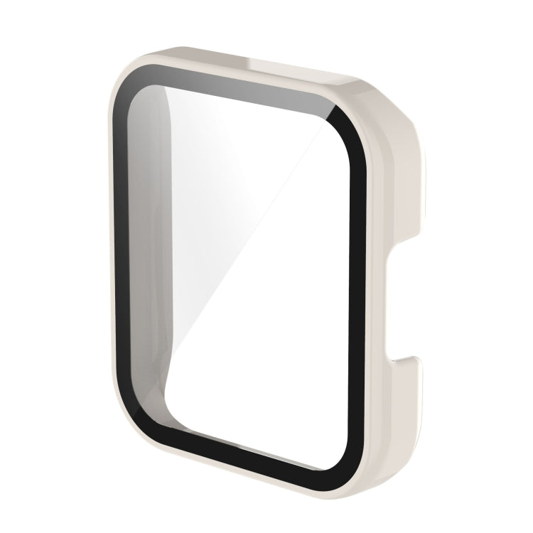 Ivory full-enclosed watch case with clear toughened film screen cover