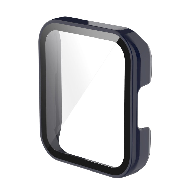 Blue full-enclosed watch case with clear toughened film screen cover