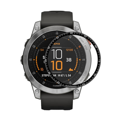 ENKAY 3D full coverage screen protector film for Garmin Epix on a black watch