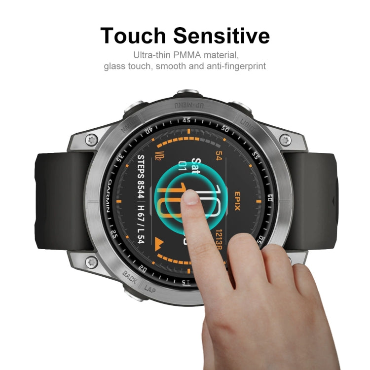 ENKAY touch-sensitive screen protector film on Garmin Epix with finger touch