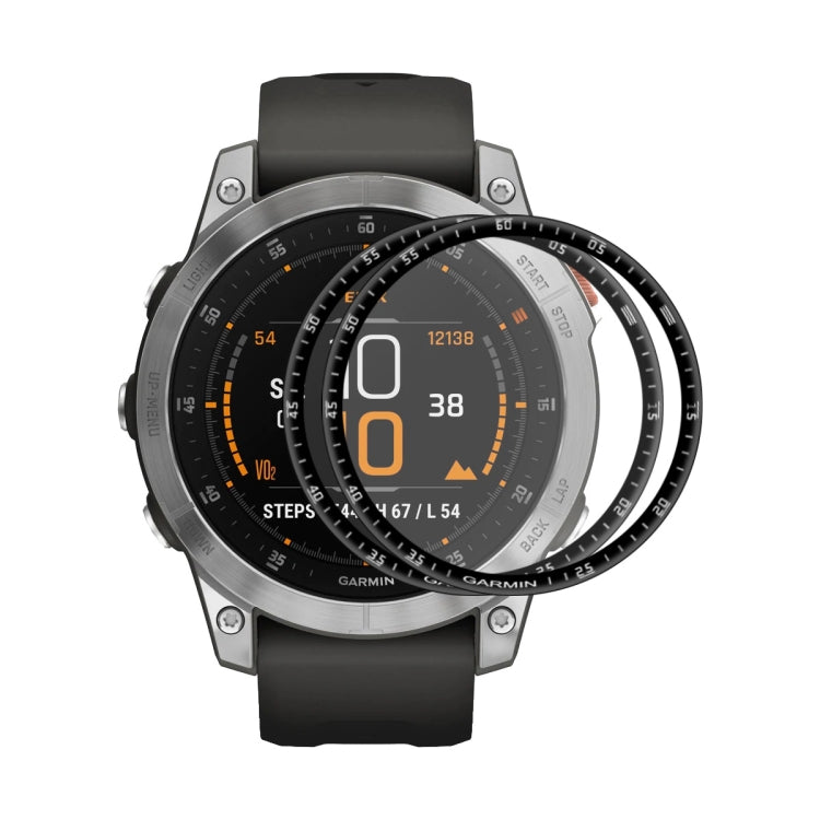 ENKAY 3D screen protector film overlay on Garmin Epix smartwatch, black case