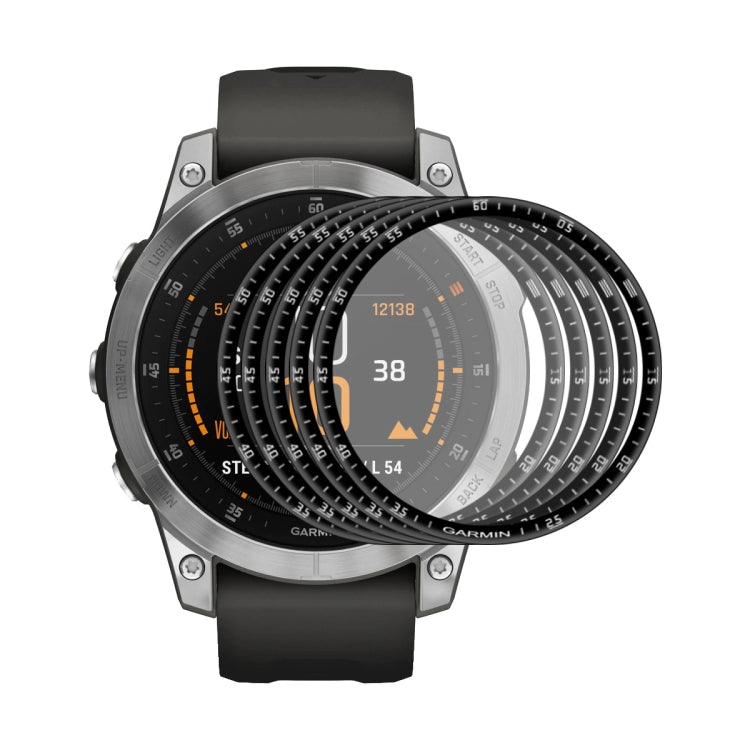 ENKAY 3D screen protector film stack showing full coverage edges on Garmin Epix