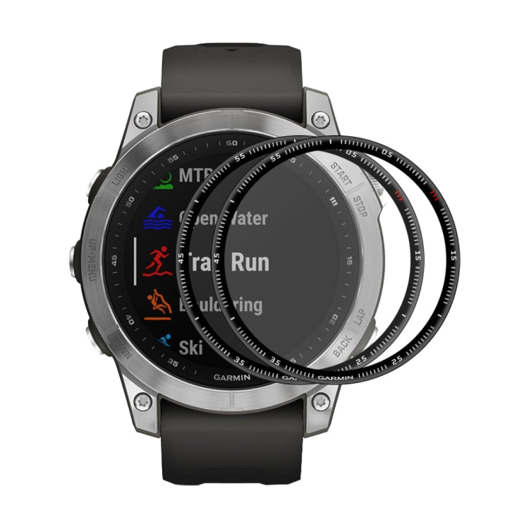 3D full-coverage screen protector film applied on Garmin smartwatch screen