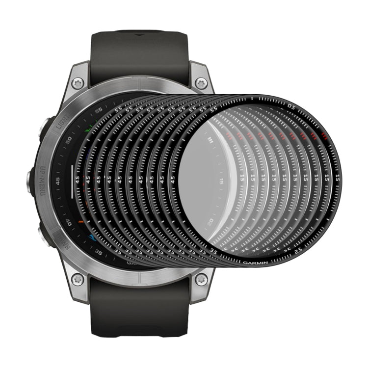3D full-coverage screen protector films stacked for Garmin smartwatch display