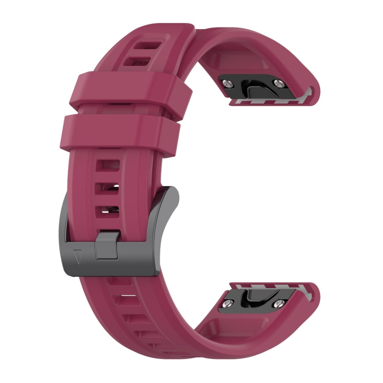 20mm burgundy silicone watch band with clasp for Garmin Fenix 5S/5S Plus