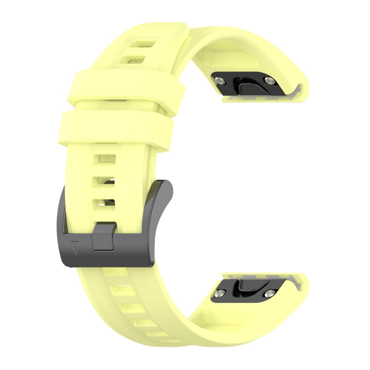 Silicone watch band for Garmin Fenix 5S/5S Plus in pale yellow