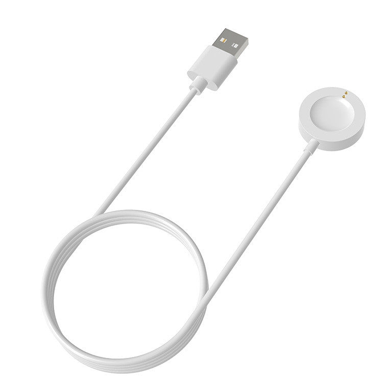 Universal watch charging cable with USB plug and round magnetic dock