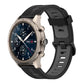 22mm two-color silicone watch band with vertical pattern, black and dark gray