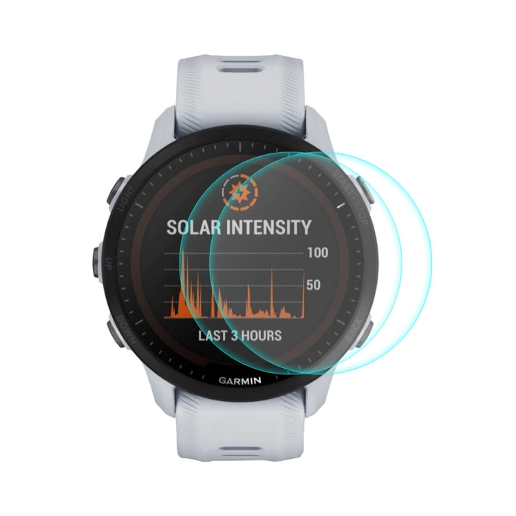 Tempered glass screen protector for Garmin Forerunner 955, clear fit over smartwatch screen