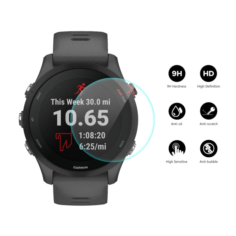 ENKAY 9H tempered glass screen protector for Garmin Forerunner 255, anti-scratch
