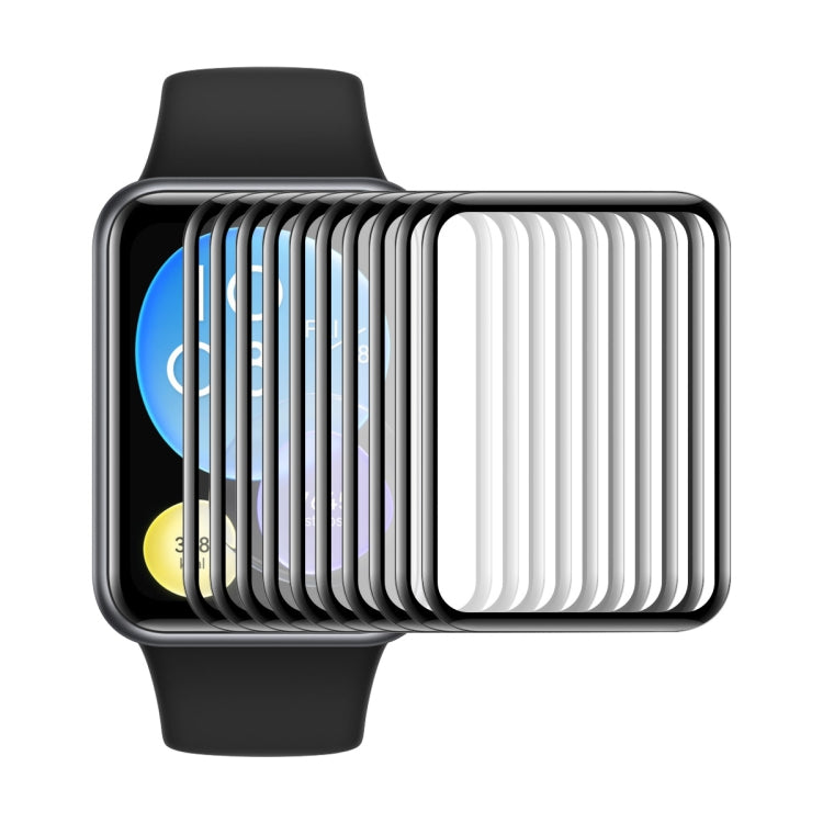 Clear full-coverage screen protector films for Huawei Watch Fit 2, stacked set