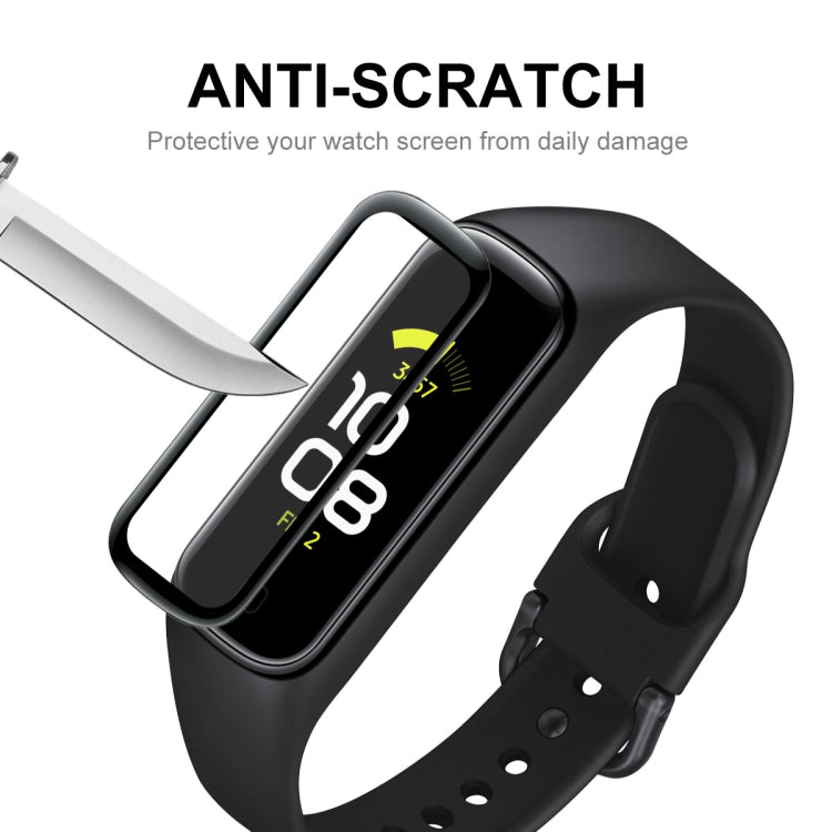 Anti-scratch watch screen protector film for black fitness tracker, with protective coverage