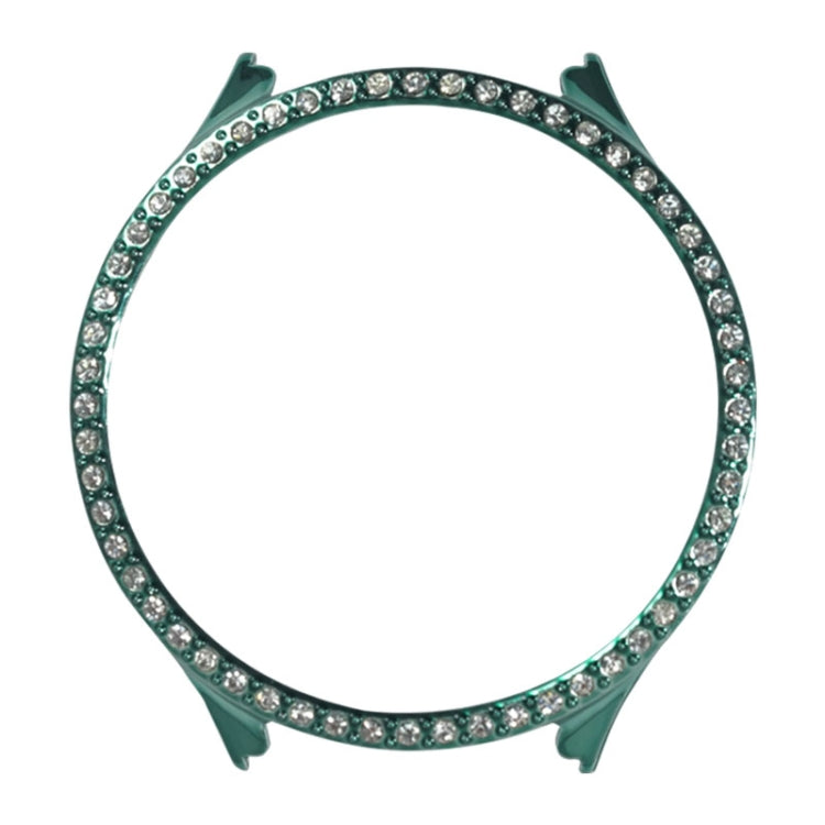 Green TPU watch case with green diamond rhinestone bezel and raised silicone corners