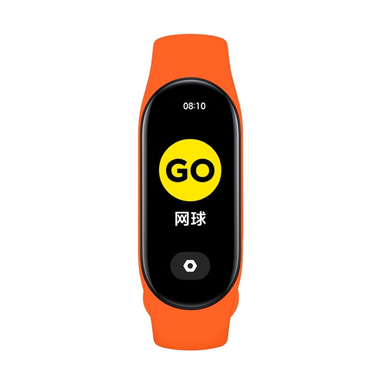 Orange TPU adjustable watch band with fitness tracker display