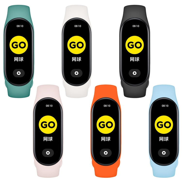 Set of TPU adjustable watch bands in multiple colors with fitness tracker screens