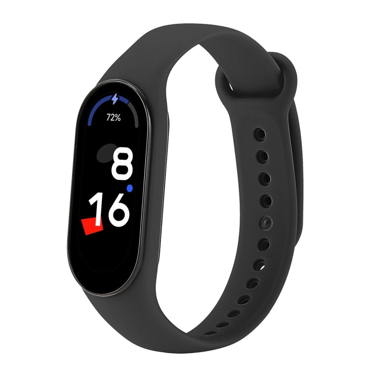 Black TPU adjustable watch band with fitness tracker display