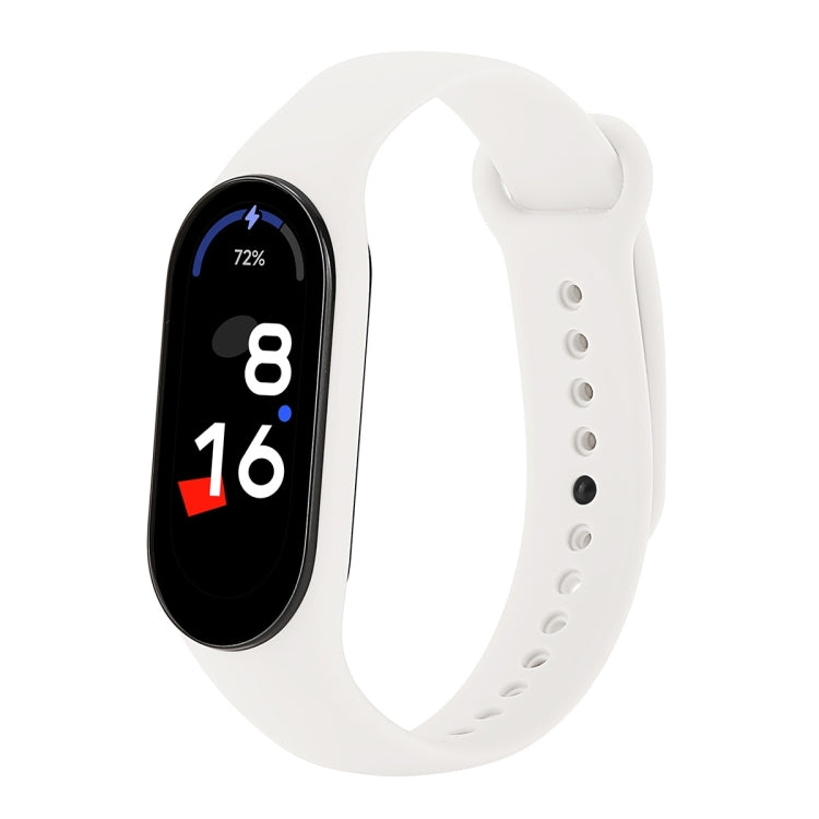 White TPU adjustable watch band with fitness tracker display