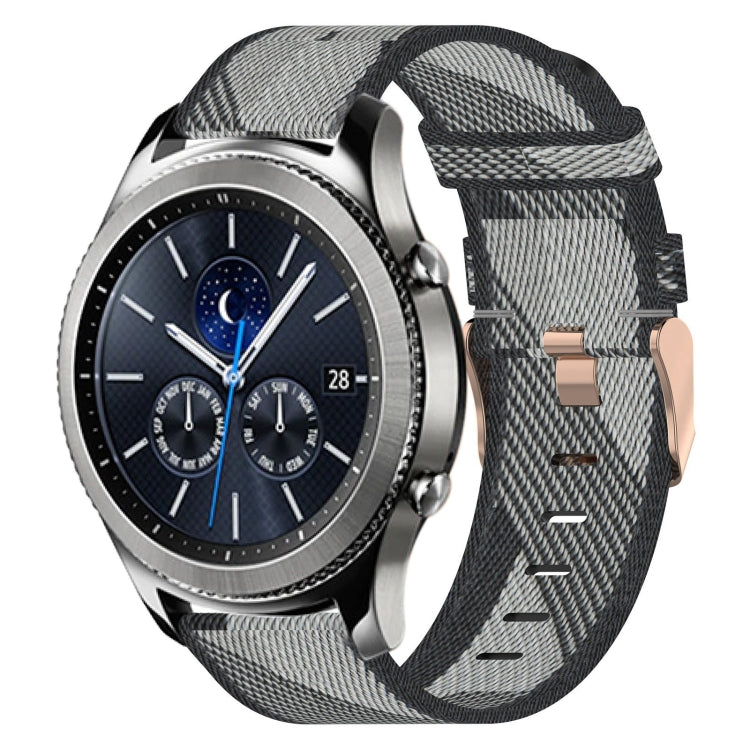 22mm Nylon Woven Watch Band, For Samsung Galaxy Watch3 45mm, For Samsung Galaxy Watch 46mm, For Samsung Gear S3 Classic, For Samsung Gear S3 Frontier