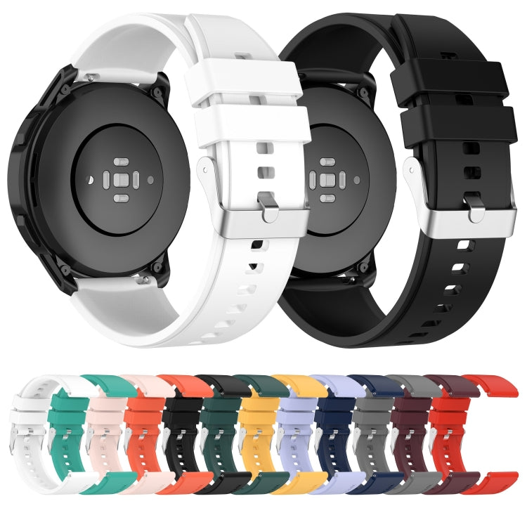 Silicone watch straps with silver buckles, multiple colors
